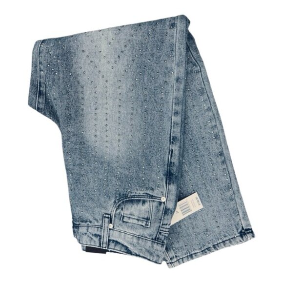 NEW BLANK NYC Rhinestone Embellished Straight Leg Jeans Magic for women 269mn - Picture 7 of 7